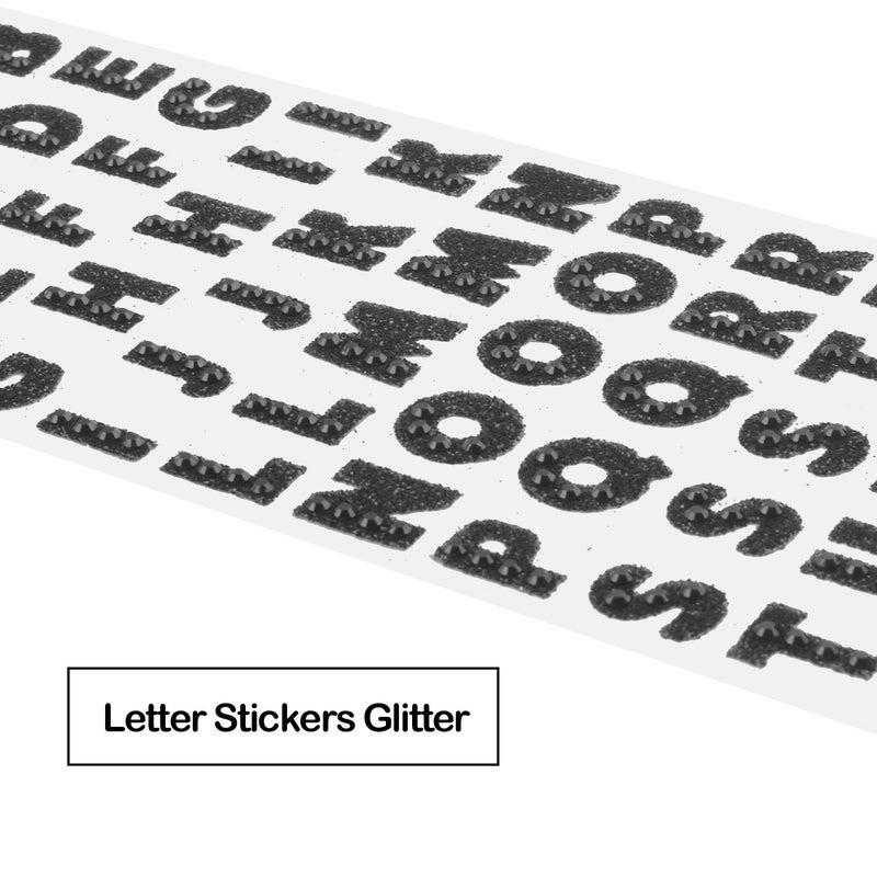 Aylifu Self Adhesive Glitter Alphabet Stickers, 8 Sheets Glitter Crystal Rhinestones Alphabet Letter Stickers A to Z Letter for Grad Cap and Handicraft Art - 8 Colors - Image 5